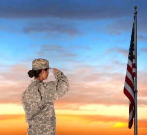 Female Soldier Flag