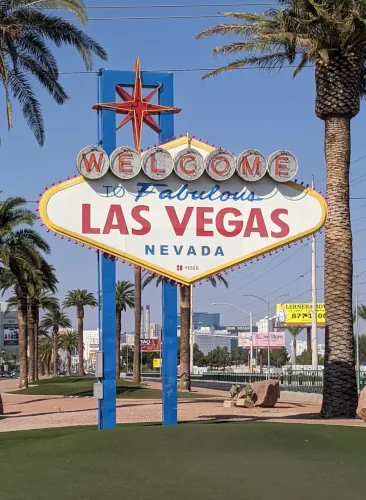 The famous Welcome to Las Vegas sign

