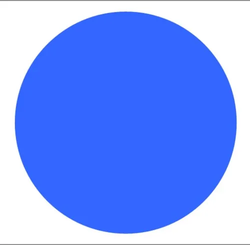 A solid blue circle