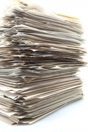 large stack of papers